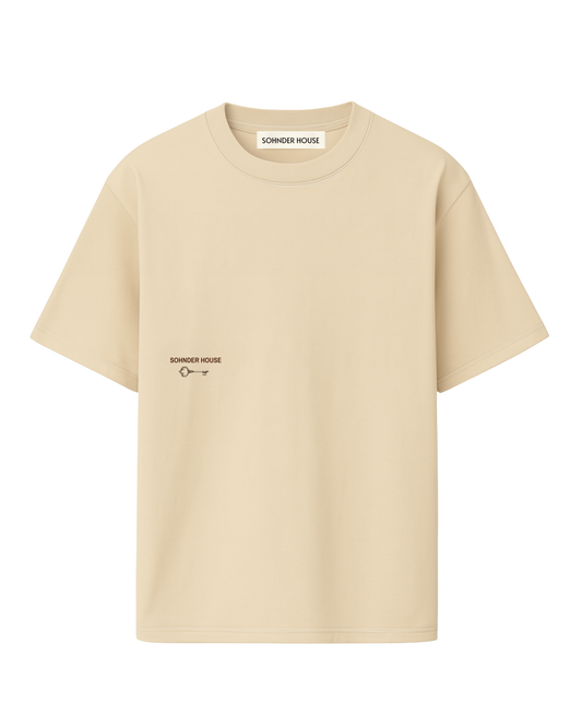 Beige Semi oversize t shirt