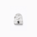 Embroidered Beanie – White