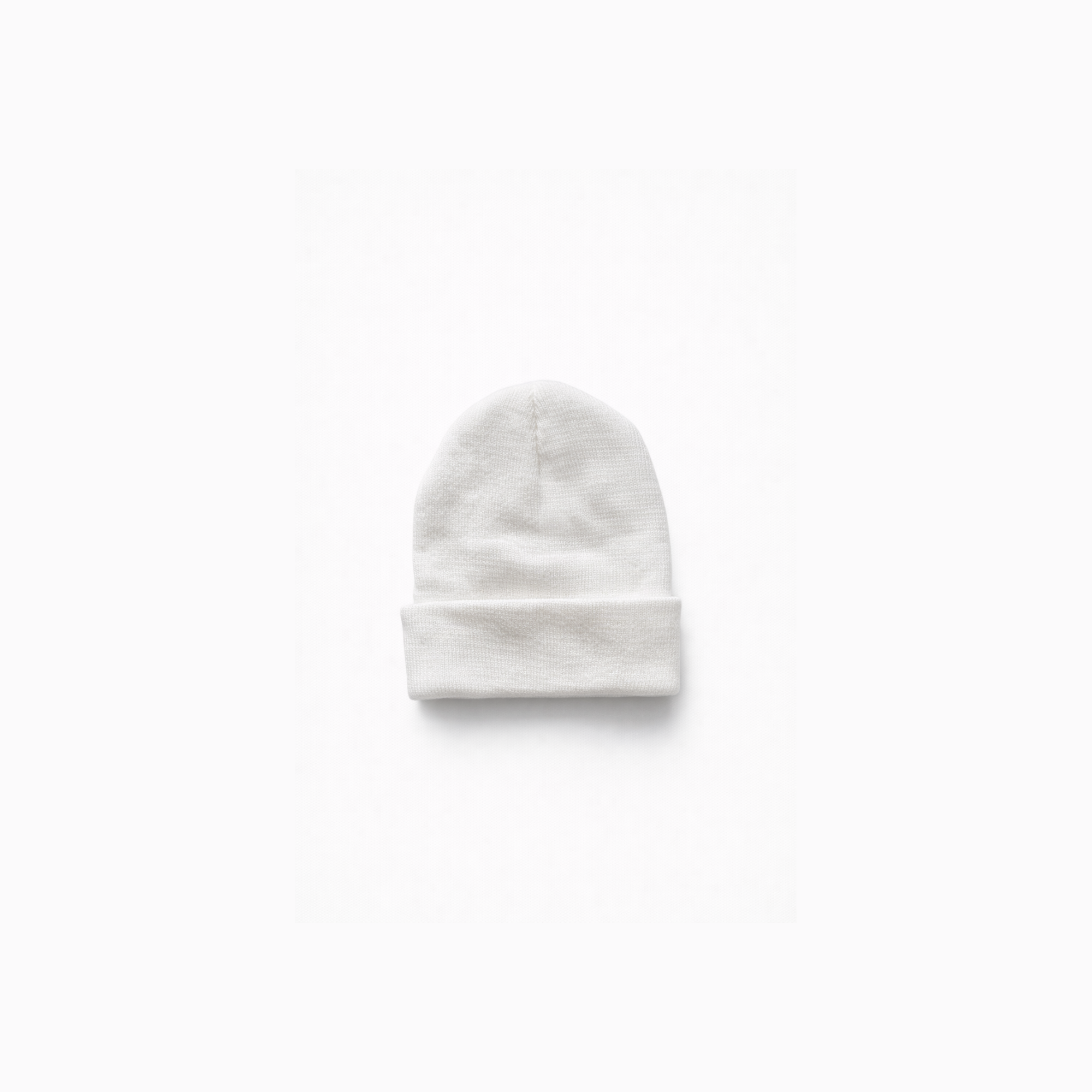 Embroidered Beanie – White