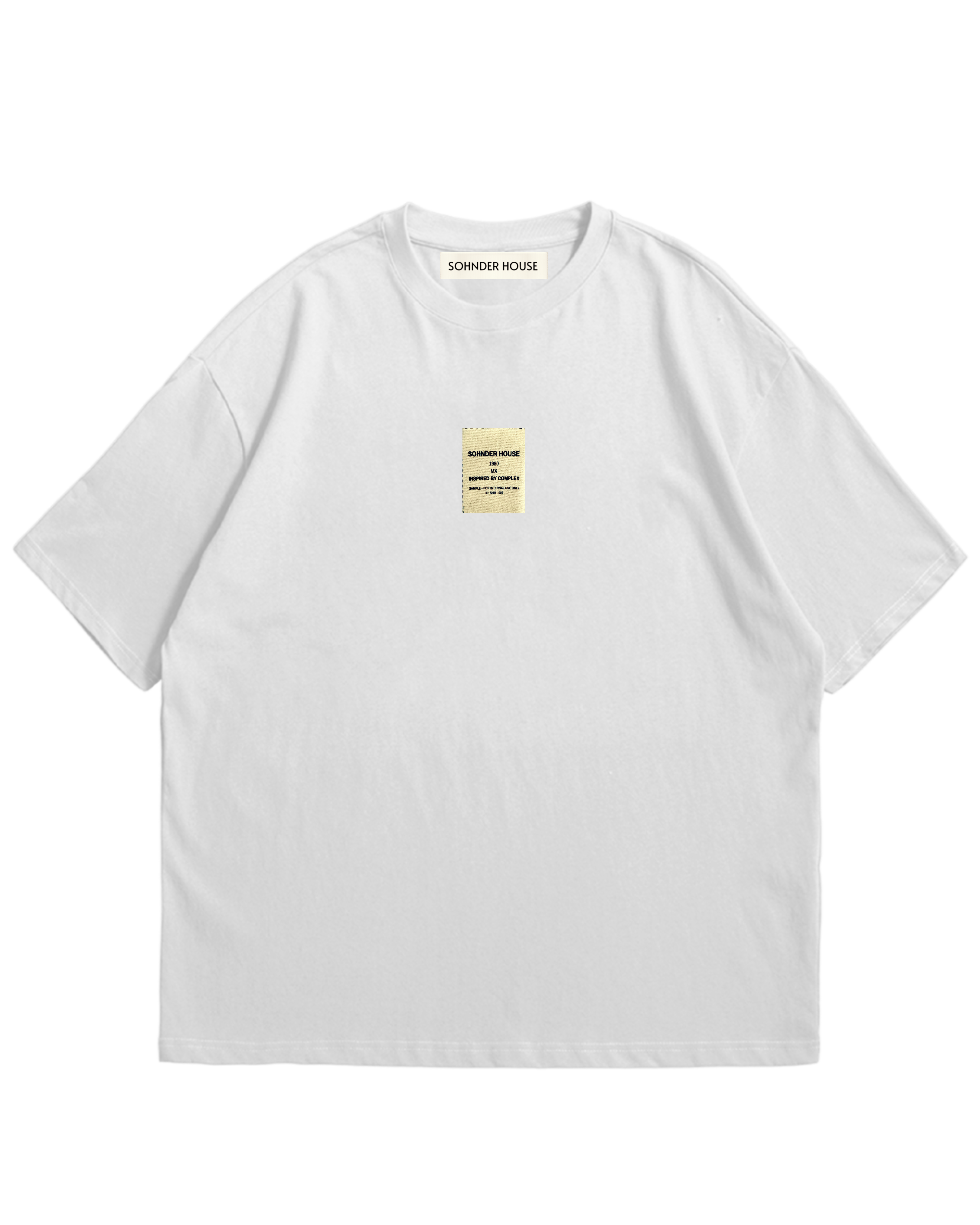 1980 white Boxy t shirt "SAMPLE – FOR INTERNAL USE ONLY”