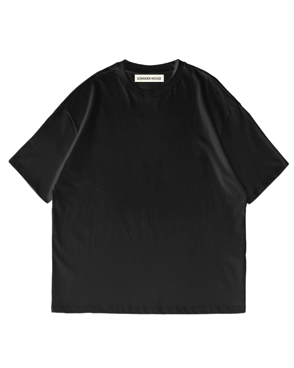 1980 boxy black t shirt. "SAMPLE FOR INTERNAL USE ONLY"