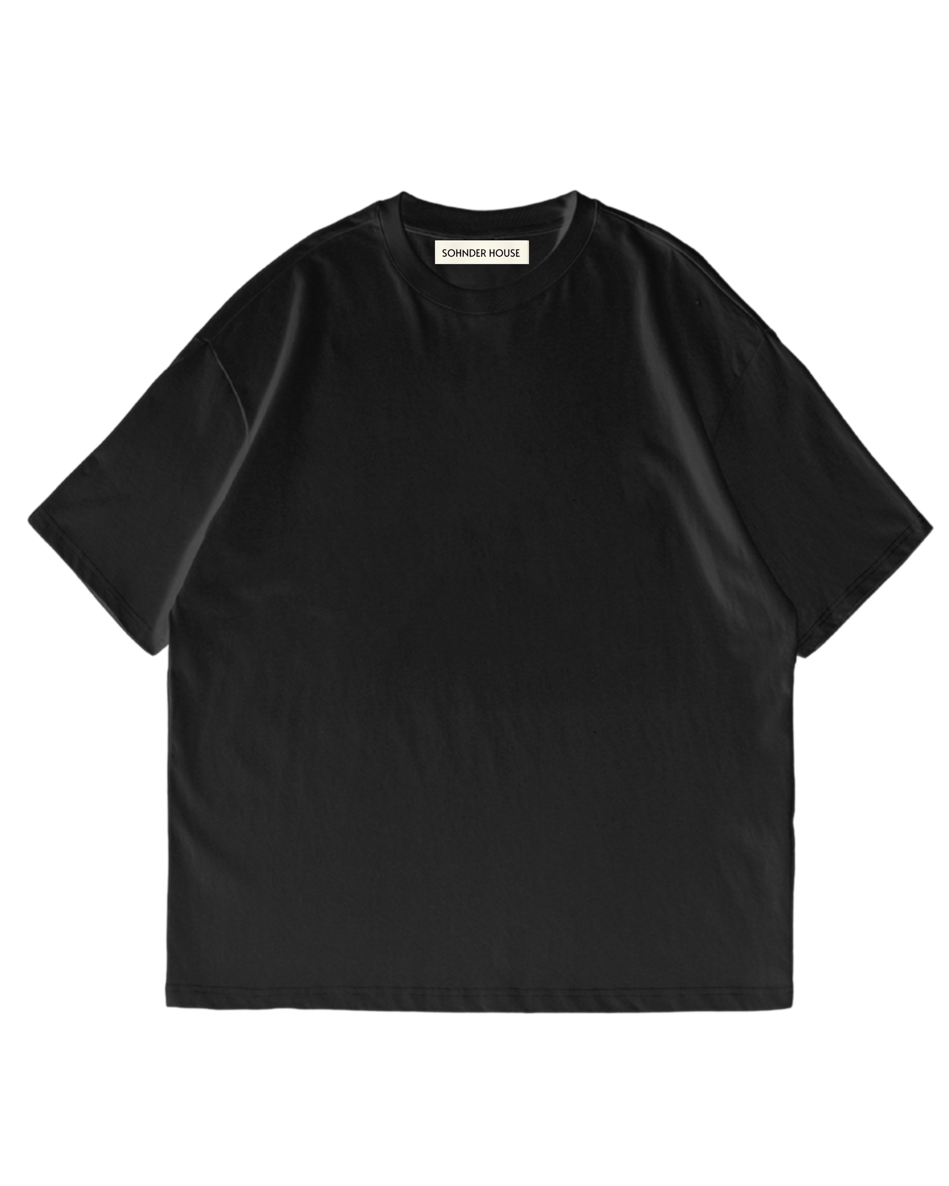 1980 boxy black t shirt. "SAMPLE FOR INTERNAL USE ONLY"