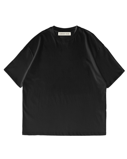 1980 boxy black t shirt. "SAMPLE FOR INTERNAL USE ONLY"