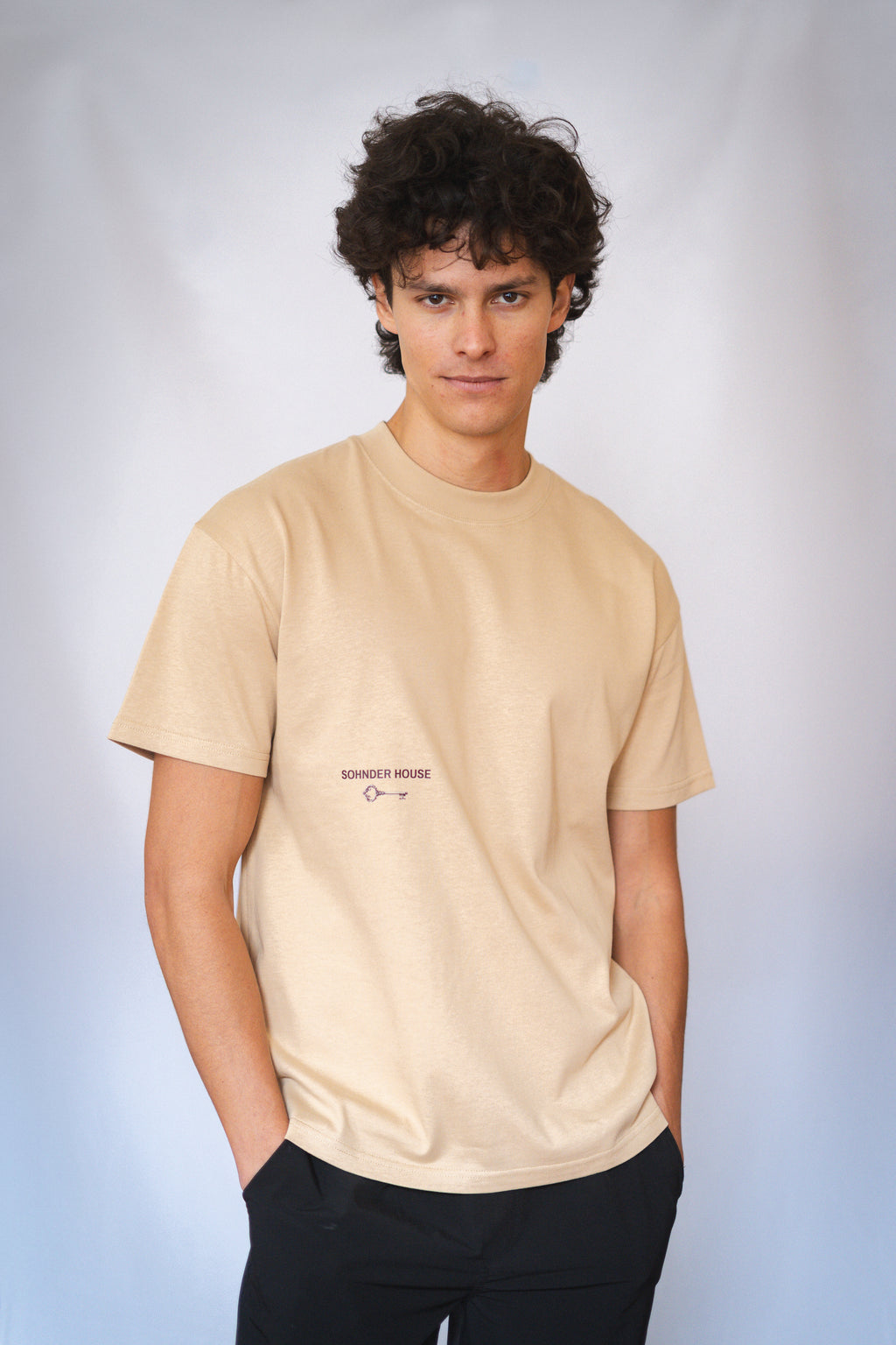 Beige Semi oversize t shirt