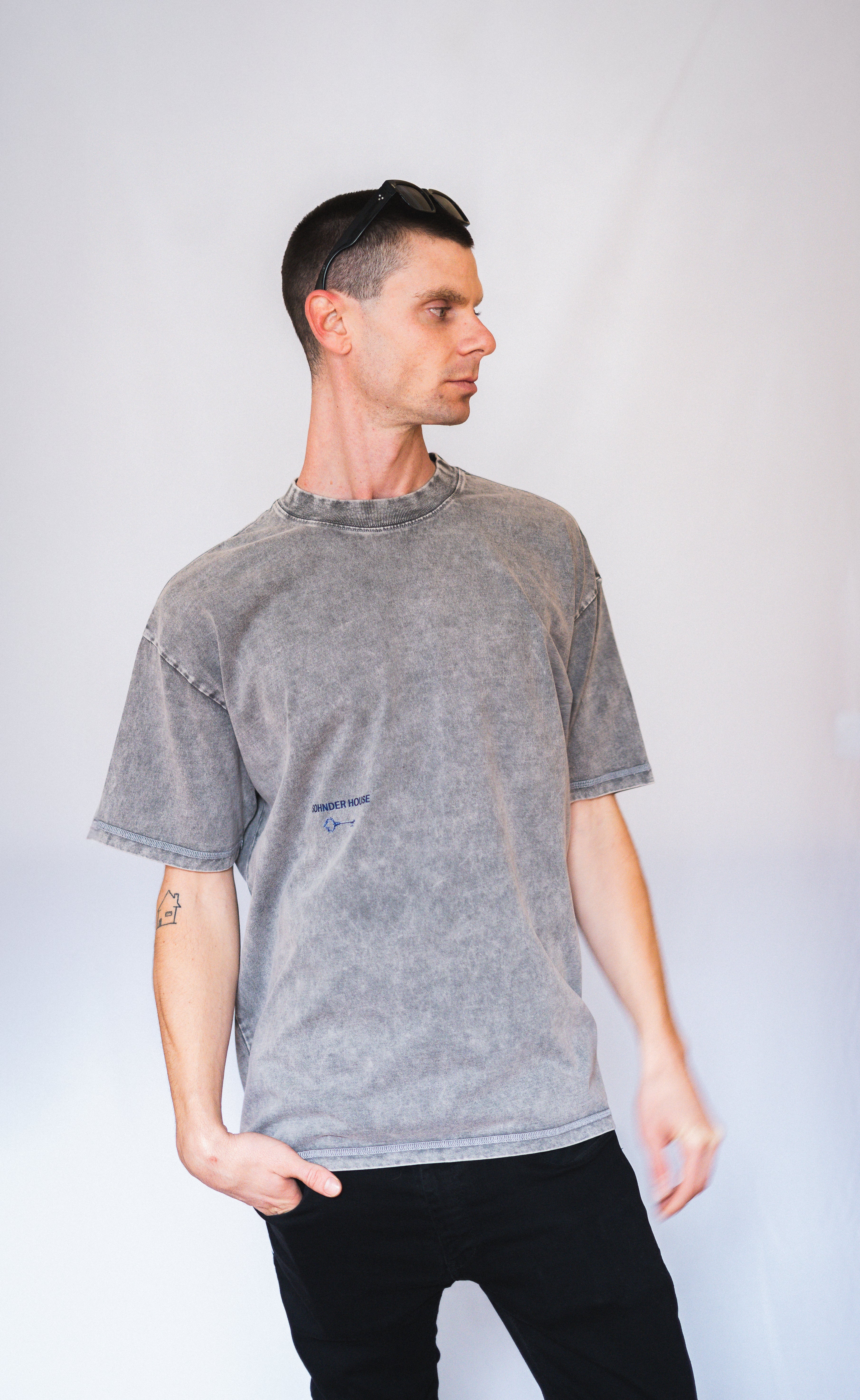 Grey Semi oversize t shirt
